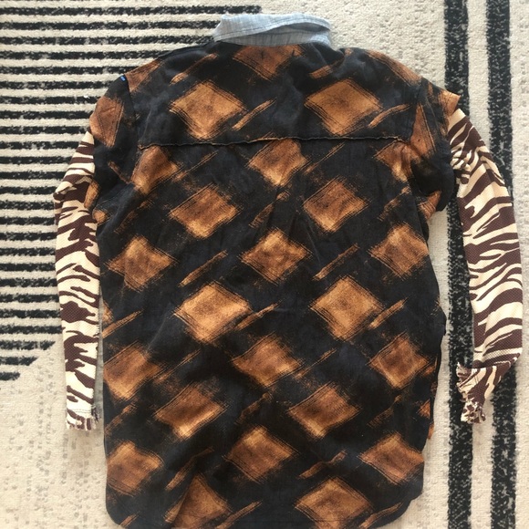 Free People Edgy Two for One Long Sleeve Printed Mix Top Size XS - Picture 5 of 5